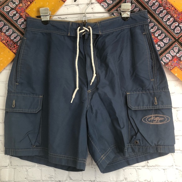 tommy hilfiger blue swim shorts